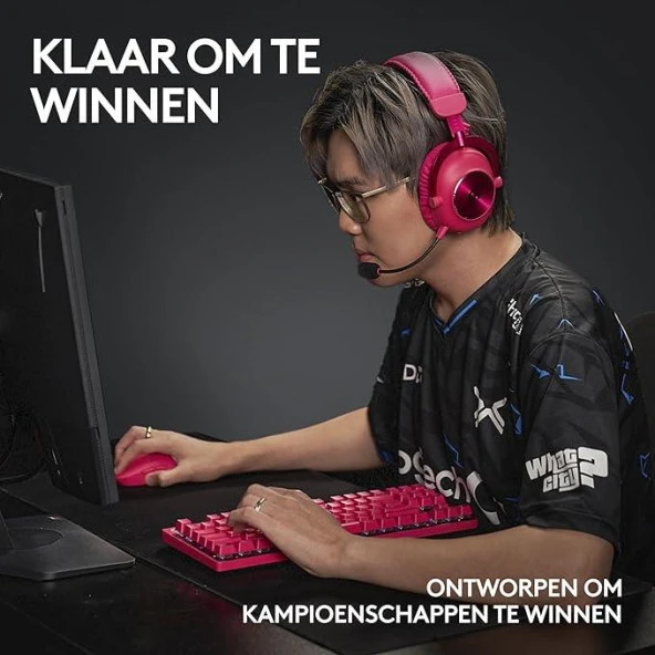 Logitech G Pro X TKL Lıghtspeed RGB Oyuncu Klavyesi - Pembe - Resim 3
