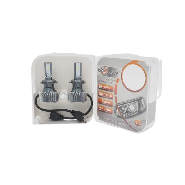 Led Xenon Led Far ampulü 6000Kelvin 11600 Lümen 12V H7 - Resim 2