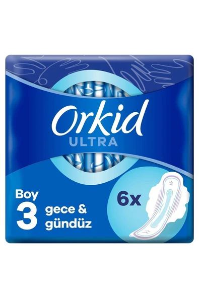 ORKİD Ultra Gece & Gündüz (boy 3) 6 Adet Hijyenik Ped