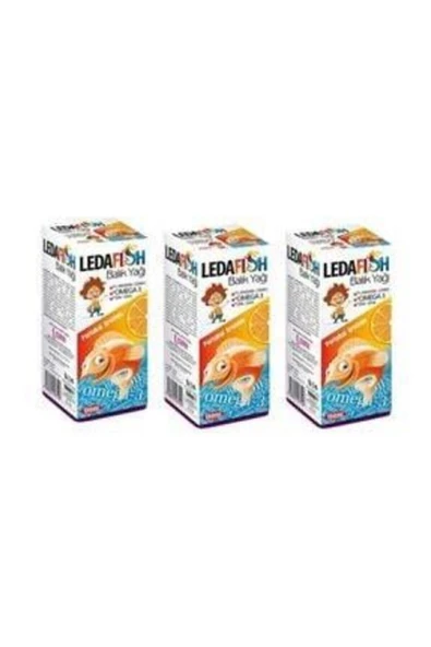 LEDAPHARMA Ledafish Balık Yağı 150 Ml Portakal Aromalı 3 Adet