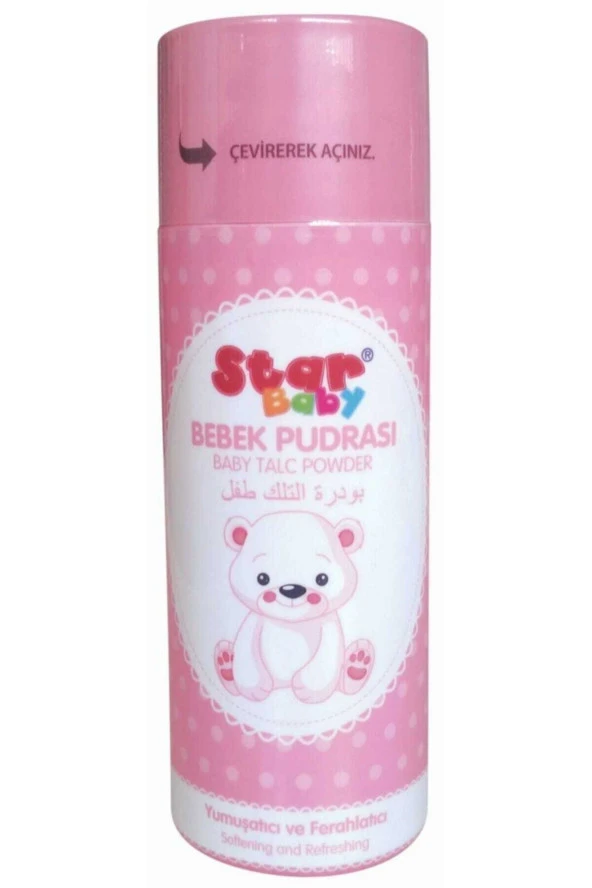 STAR BABY STAR BABY Bebek Pudrası Pembe 100 Gr