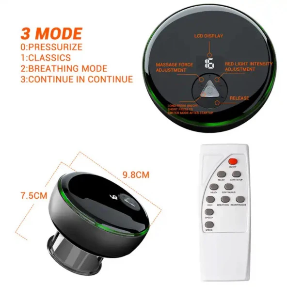 Kumandalı Akıllı Masaj Kupa Cihazı 2 Adet - 4