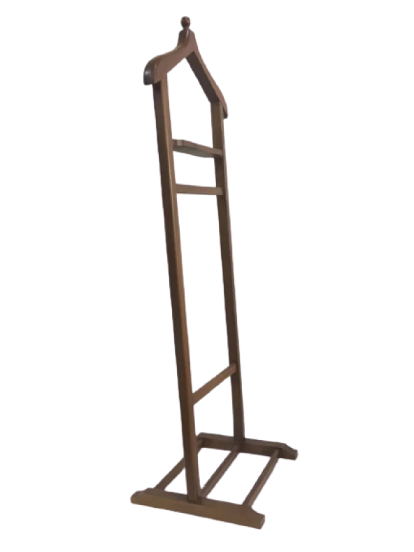 Dilsiz UŞAK 12354 Tek Tepe Model Parlak Ceviz Lake Askılık Ahşap Kayın El yapım - 2