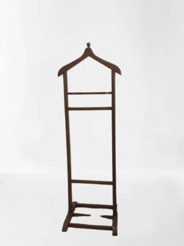 Dilsiz UŞAK 12354 Tek Tepe Model Parlak Ceviz Lake Askılık Ahşap Kayın El yapım - 4