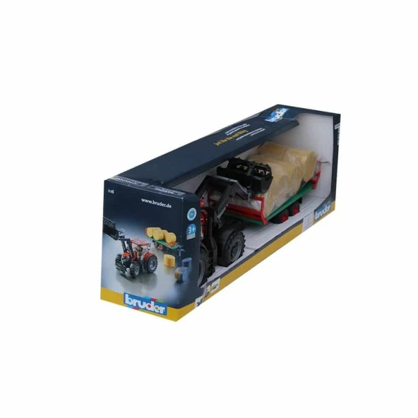 Bruder Case IH Optum 3000 Cvx Traktör ve Römork Takımı - 5