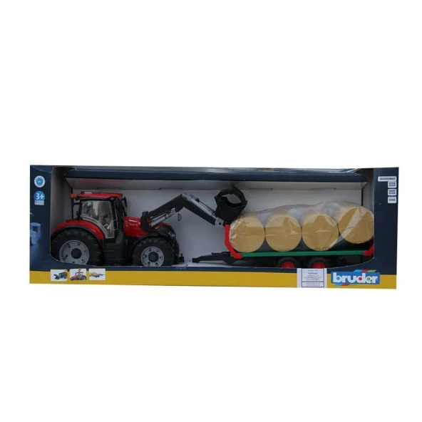 Bruder Case IH Optum 3000 Cvx Traktör ve Römork Takımı - 6