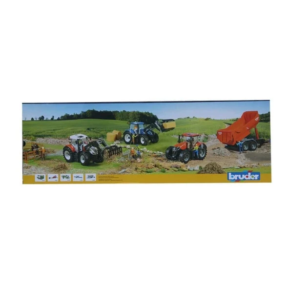 Bruder Case IH Optum 3000 Cvx Traktör ve Römork Takımı - 7