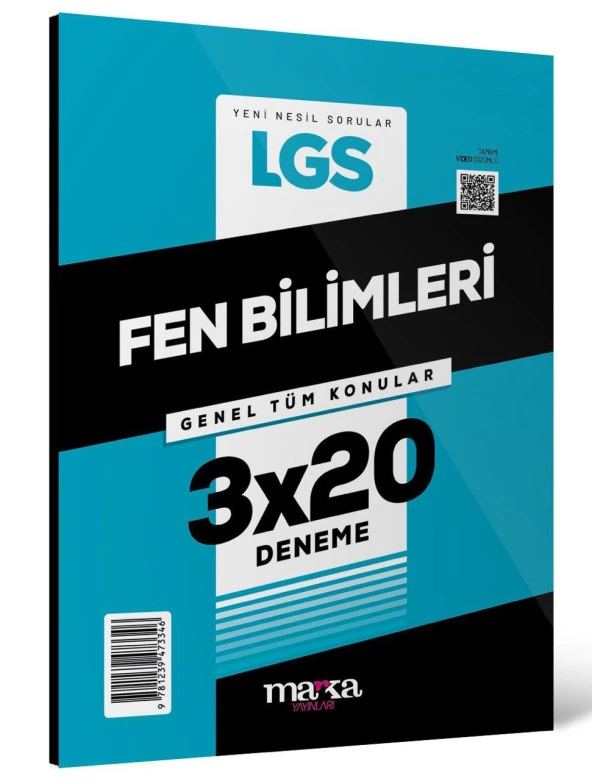 Marka 2024 LGS Genel Tüm Konular Fen Bilimleri 3x20 Deneme Marka Yayınları