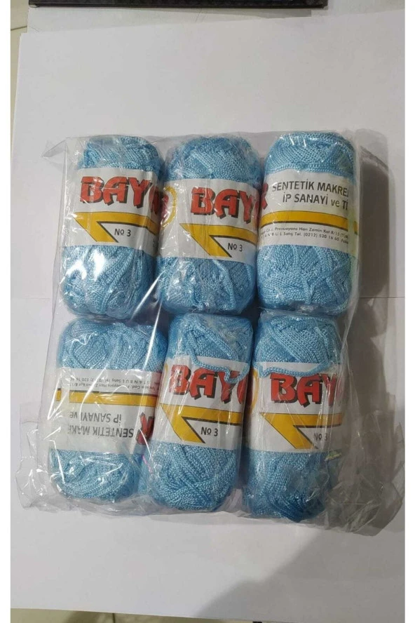 BAYAR MAKROME İPİ 6lı-AÇIK MAVİ - 2