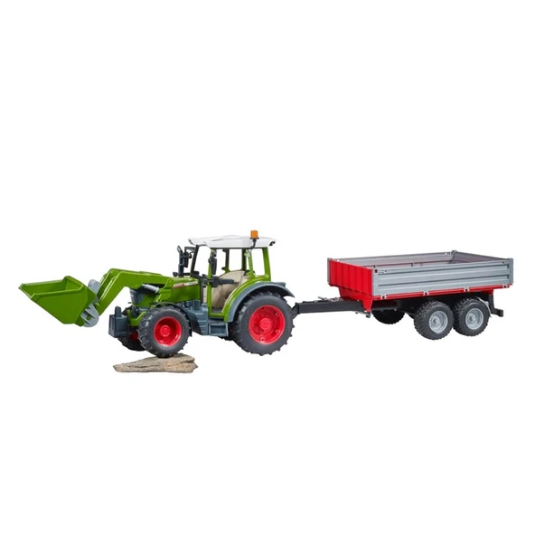 Bruder Fendt Vario 211 Kepçeli Traktör ve Römork Oyuncak - 10