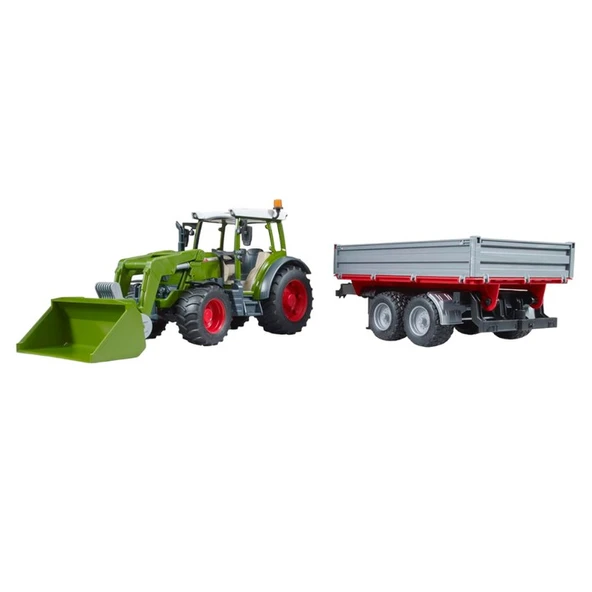 Bruder Fendt Vario 211 Kepçeli Traktör ve Römork Oyuncak - 5