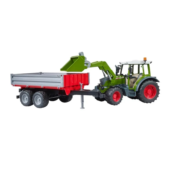 Bruder Fendt Vario 211 Kepçeli Traktör ve Römork Oyuncak - 6