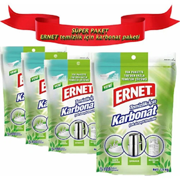 Ernet Temizlik İçin Karbonat 1,5 Kg x 4 Adet