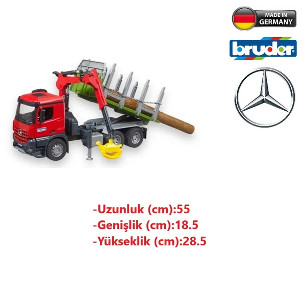 Bruder Mercedes Benz Arocs Kütük Taşıyıcı Kamyon Oyuncak - 2