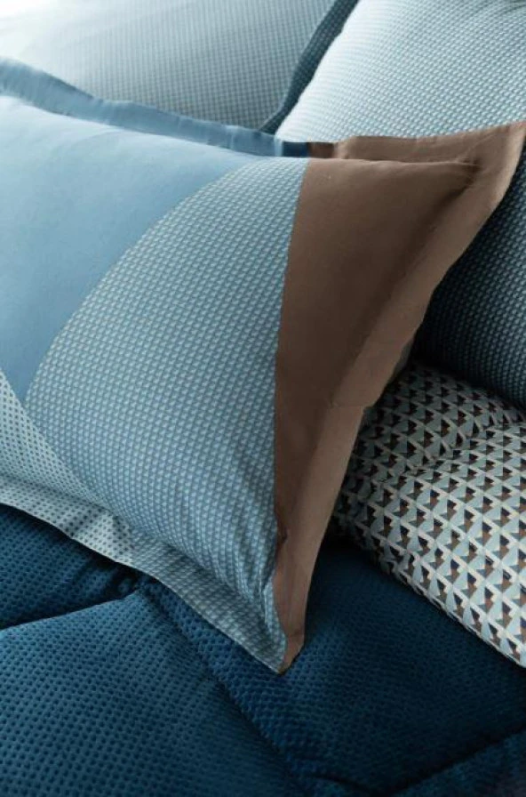 Apricitas Home Softly Picassa Tek Kişilik Uyku Seti İndigo - 4