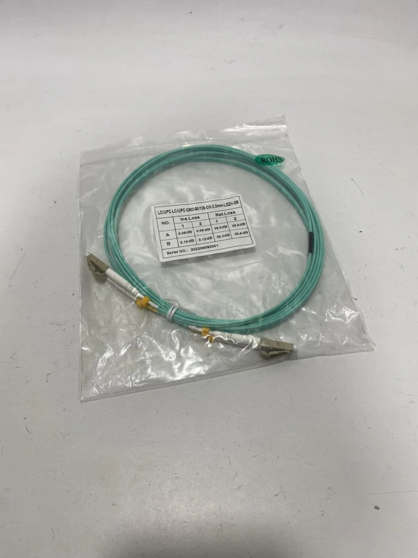 LC - LC Fiber Optik Patch Kablo 2mm 3 Metre (LC/UPC-LC/UPC-OM3-50/125-DX-2.0MM-LSZH-3M) - 4