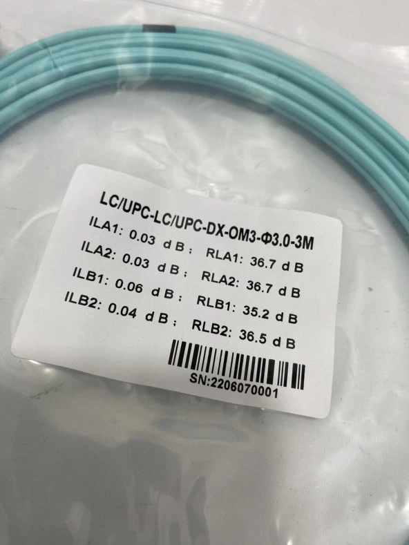 LC - LC Fiber Optik Patch Kablo 3mm 3 Metre (LC/UPC-LC/UPC-DX-OM3-3.00MM-3M) - 5