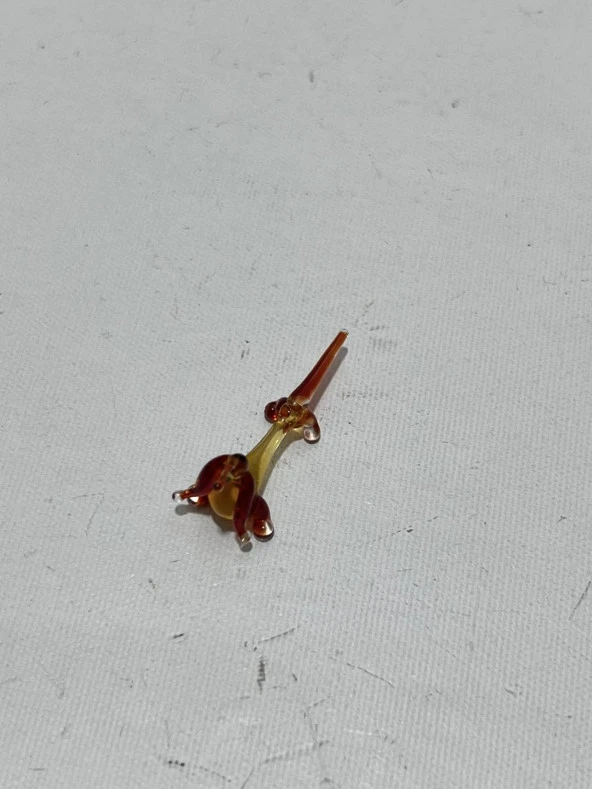 El Yapımı Mini Murano Cam Köpek Biblo A153-01 - Resim 2