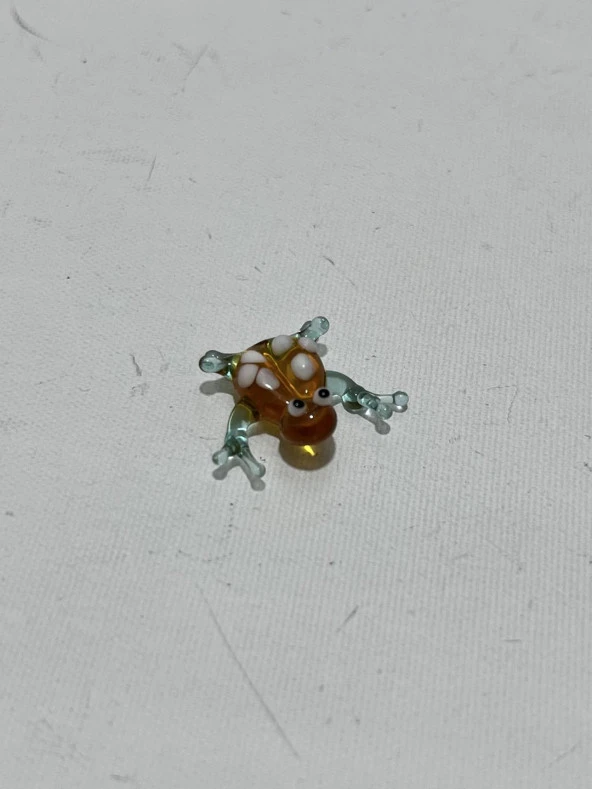 El Yapımı Mini Murano Cam Kurbağa Biblo A153-03 - Resim 2