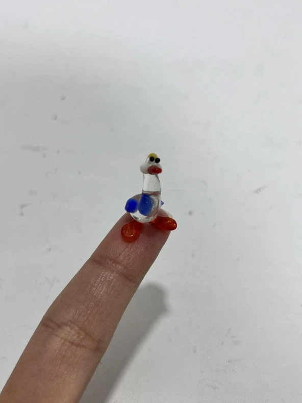 El Yapımı Mini Murano Cam Ördek Biblo A154-07 - Resim 5