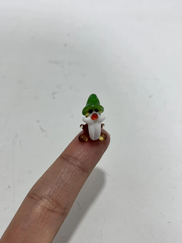 El Yapımı Mini Murano Cam Şirinler Biblo A153-06 - Resim 4