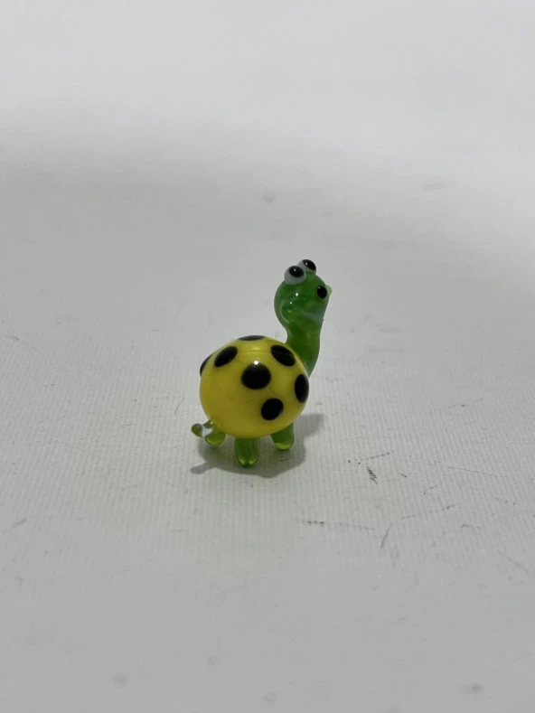 El Yapımı Mini Murano Cam Kaplumbağa Biblo A154-10 - 5