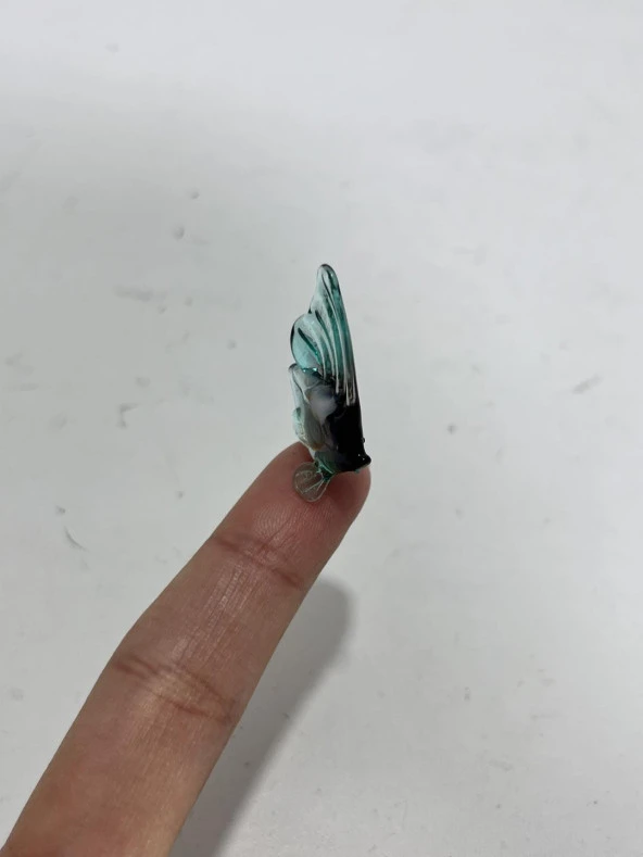 El Yapımı Mini Murano Cam Balık Biblo A154-09 - Resim 5