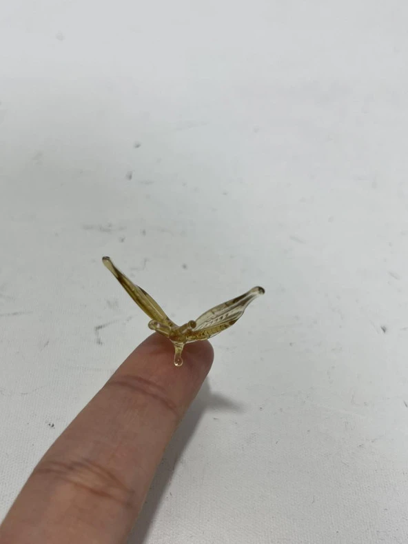 El Yapımı Mini Murano Cam Kelebek Biblo A153-04 - Resim 4