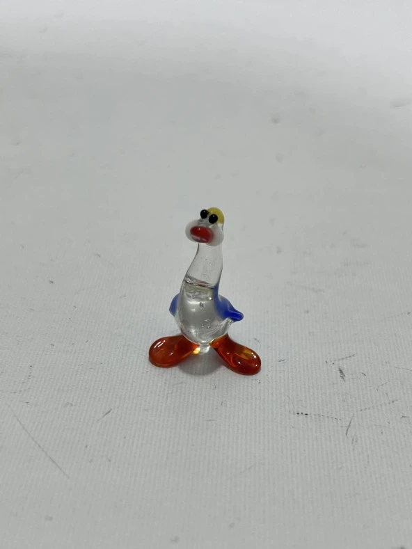 El Yapımı Mini Murano Cam Ördek Biblo A154-07 - Resim 2