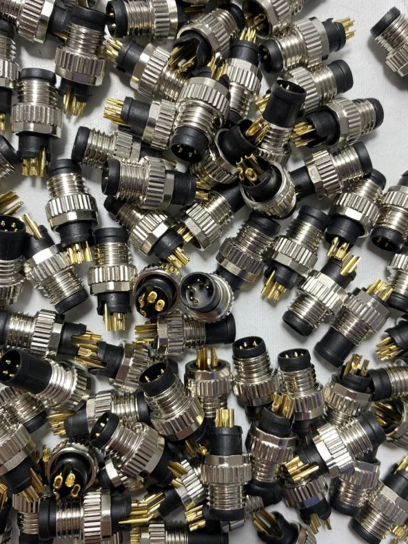 M12 4 Pin Dcode Erkek Konnektör Soketi 1 Adet - Resim 4