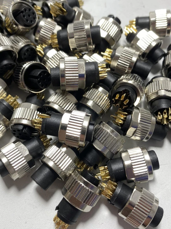 M12 8 Pin Acode Dişi Konnektör Soketi 1 Adet ürün görseli