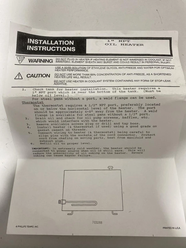 Yağ Isıtıcı Rezistans 125V 1000W 8609098 - Resim 6