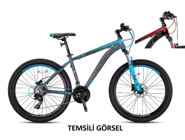 29J KRON XC 100 HD DAĞ BİSİKLETİ - SİYAH GRİ KIRMIZI - 51 KADRO