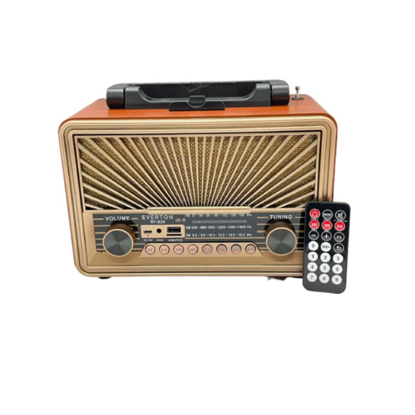 Everton RT-829 Bluetooth-USB-SD-FM Kumandalı Nostaljik Radyo Müzik Kutusu