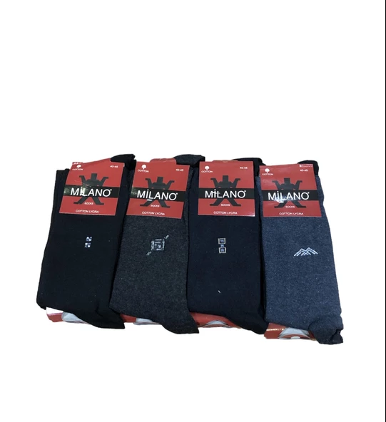 12 Li Royam Can Altın Sonbahar Kış Mevsimlik Erkek Ekonomik Çorap 40-44 No - 2