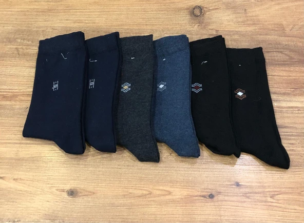 12 Li Royam Can Altın Sonbahar Kış Mevsimlik Erkek Ekonomik Çorap 40-44 No - 5