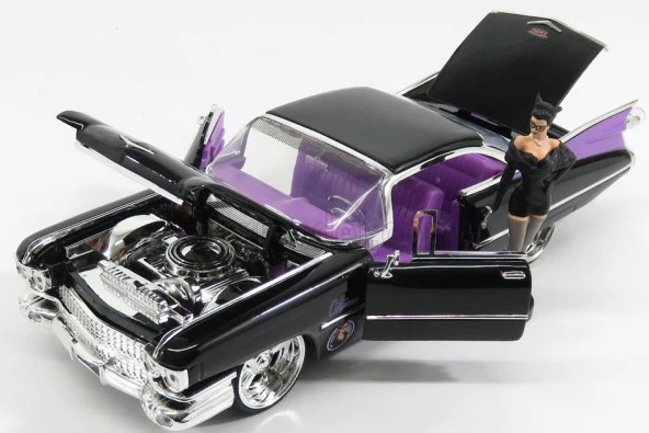Jada Catwoman 1959 Cadillac Coupe Deville 1:24 Siyah Model Araba