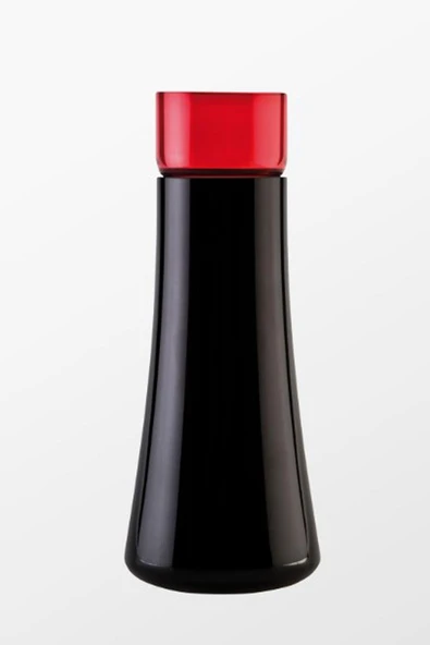 Paşabahçe Denizli Cam El İmalatı Kristal Siyah- Kırmızı Başucu Sürahisi-Vazo-Mumluk 1000575 92173 - Resim 2