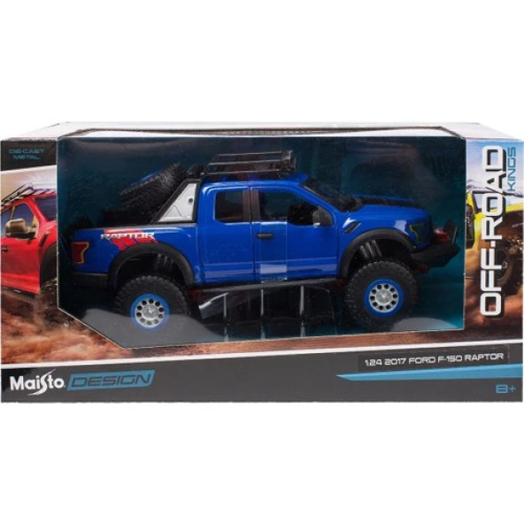 Maisto 1/24 2017 Model Ford F-150 Raptor Mavi Model Araba - 4