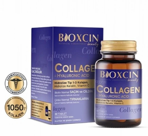 Bioxcin Collagen & Hyaluronic Acid 30 Tablet 8680512630845