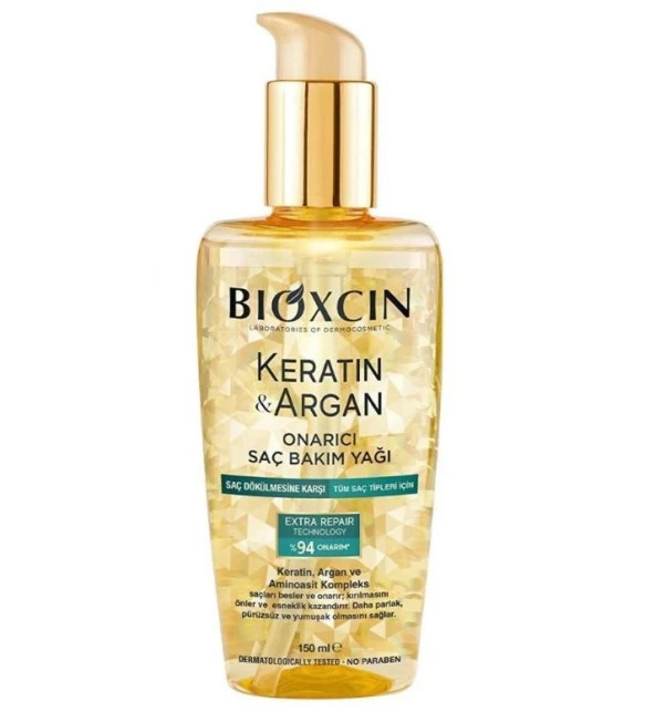 Bioxcin Keratin & Argan Onarıcı Saç Bakım Yağı 150 Ml 8680512631637