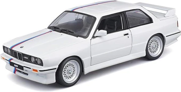 Bburago 1988 BMW 3 Series M3 1/24 Beyaz Model Araba