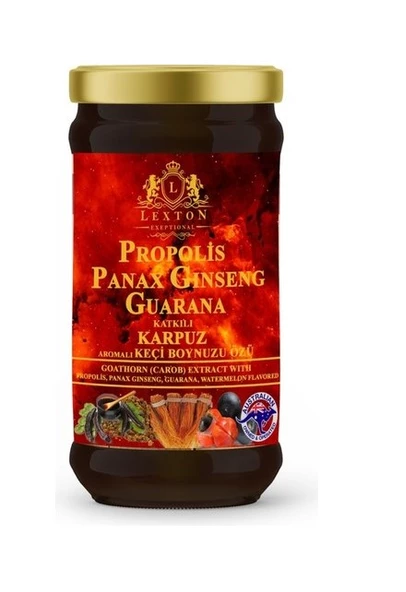 Lexton Propolis Panax Ginseng Guarana Katkılı Karpuz Aromalı Keçi Boynuzu Özü 640 Gr 8680713315398