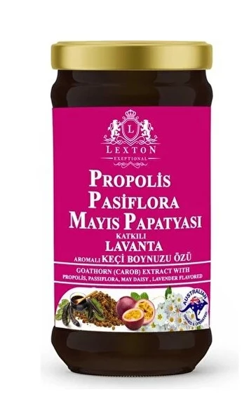 Lexton Propolis Pasiflora Mayıs Papatyası Katkılı Lavanta Aromalı Keçi Boynuzu Özü 640 Gr