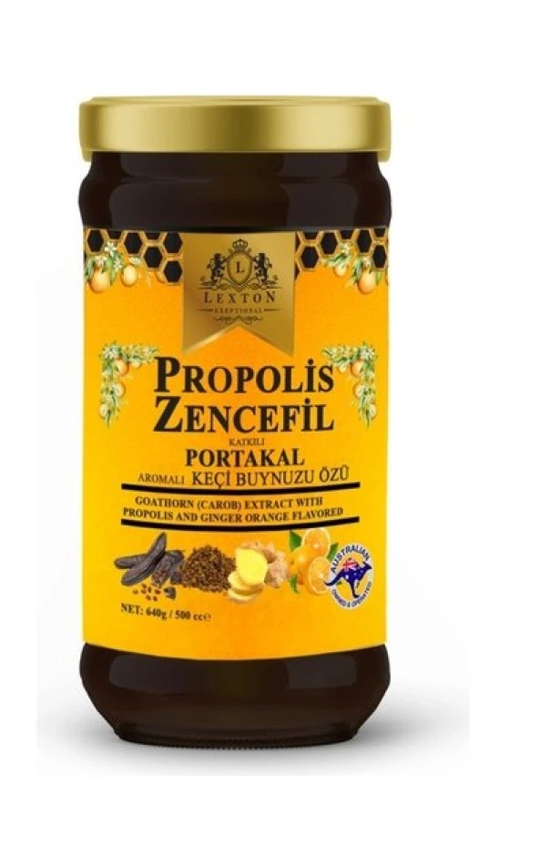 Lexton Propolis Zencefil Katkılı Portakal Aromalı Keçi Boynuzu Özü 640 Gr 8680713316593