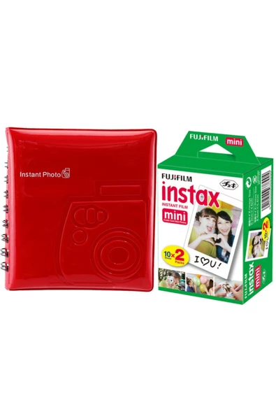 Fuji Instax 7-8-9-25-70-90 Için 20 Li Film+64 'lük Instax Albüm