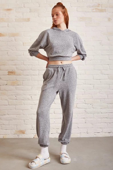 Bol Kesim Eşofman Takım Gri ürün görseli 1