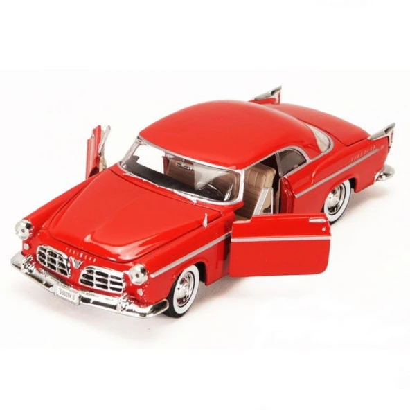 MotorMax Chrysler C300 1955 Model Diecast Araba Kırmızı 1:24 ürün görseli 1