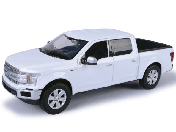 Motormax 2019 Ford F-150 Lariat Crew Cab Beyaz 1:24 Model Araba