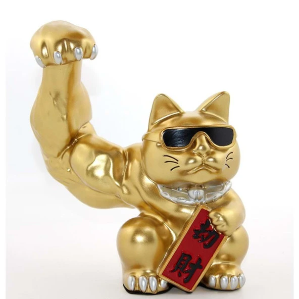 himarry Polyester Şanslı Kedi Figürü Biblo